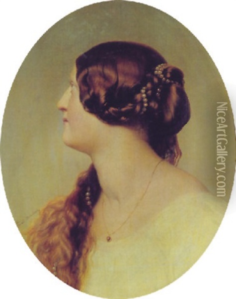 Cecile De Poilly, Comtesse De Fitz-james Oil Painting - Paul Delaroche