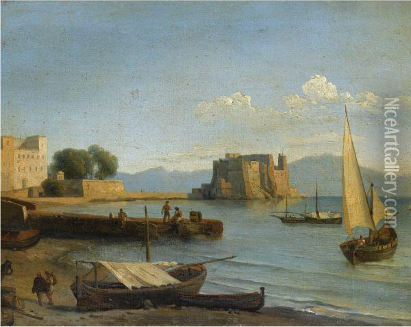 Castell Dell'ovo, Naples Oil Painting - Jean-Charles Joseph Remond