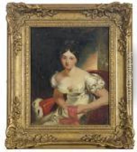 Portrait Of Margaret, Countess Of Blessington Oil Painting - Sir Thomas Lawrence