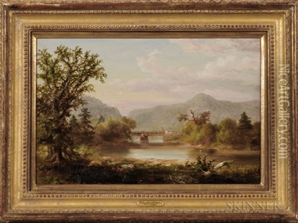 View Of A Valley In Springtime Oil Painting - William Russell