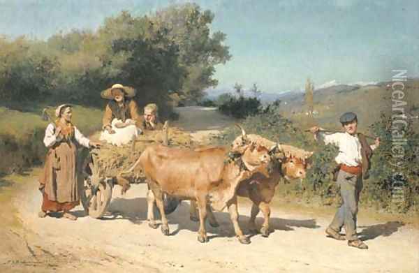 Les Basses Pyrenees Oil Painting - Frederick Arthur Bridgman