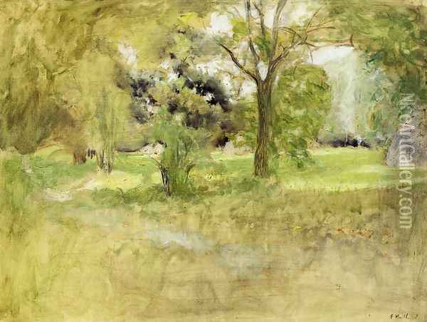 Trees in a Field Oil Painting - Jean-Edouard Vuillard