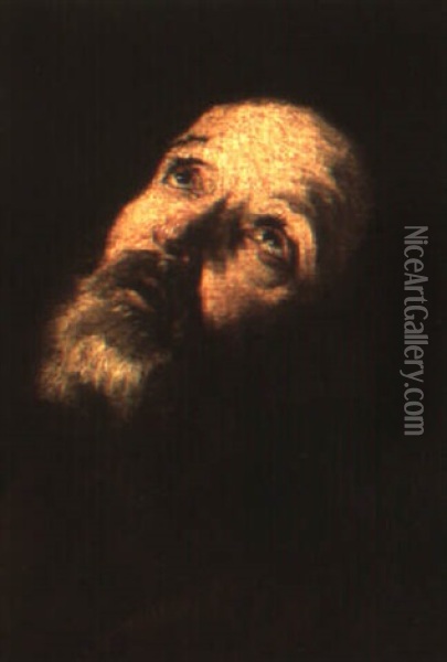 Head Of A Saint Oil Painting - Jusepe de Ribera