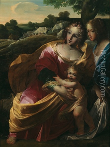 Die Hl. Anna, Die Madonna Und Der Christusknabe Oil Painting - Pietro Ricchi