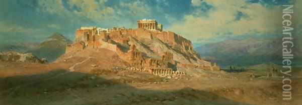 The Acropolis Oil Painting - Carl Haag