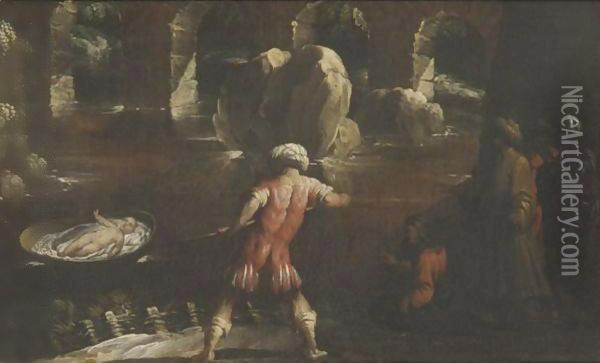 The Finding Of Moses Oil Painting - Giovanni Andrea Donducci (see MASTELLETTA)