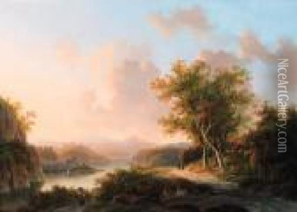 A Rhenish Summer Landscape Oil Painting - Willem De Klerk