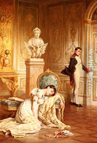 Napoleon's Farewell To Josephine (or My Destiny And France Demand It) Oil Painting - Laslett John Pott