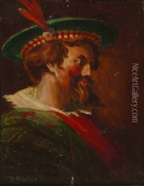 Portrait Of A Scottish Gentleman Oil Painting - Daniel Maclise