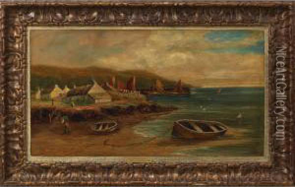 Yorkshire Coast Oil Painting - Edwin Ellis