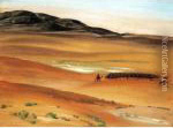 Caravan In The Sahara Oil Painting - Alexander Evgenievich Yakovlev