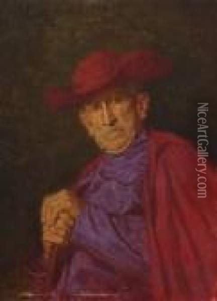Kardinal. Oil Painting - Wilhelm Lowith