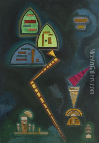 Grun (green) Oil Painting - Wassily Kandinsky
