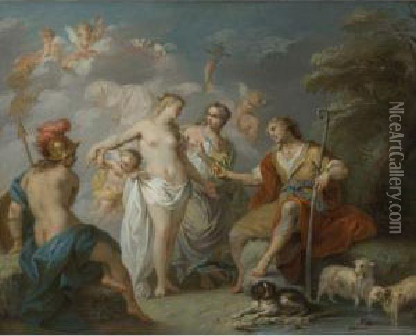 The Judgment Of Paris Oil Painting - Etienne Jeaurat