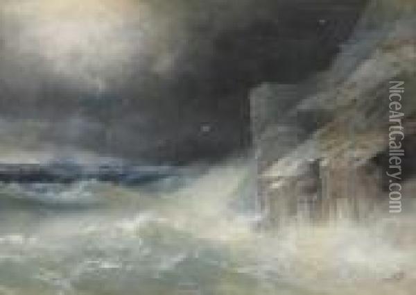 Unwetter Am Schwarzen Meer Oil Painting - Ivan Konstantinovich Aivazovsky