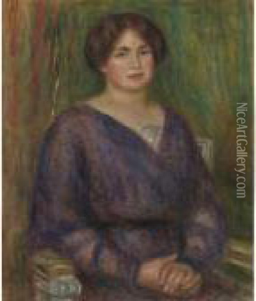 Portrait De Mme Louis Prat Oil Painting - Pierre Auguste Renoir