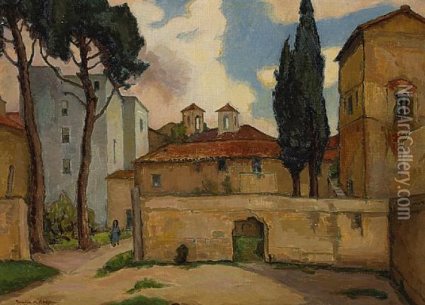A Street Scene, Florence, Italy Oil Painting - Rowena Meeks Abdy