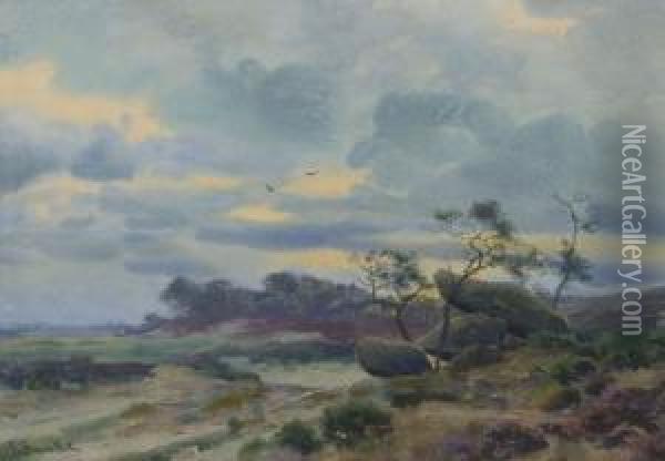Weite Landschaft Mit Feldsteinen Oil Painting - Franz Bunke