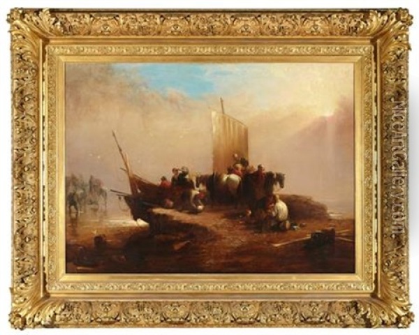 The Smuggler's Return Oil Painting - Henry Perlee Parker