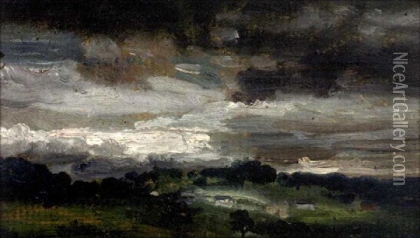Hudson Valley Oil Painting - Arthur B. Davies