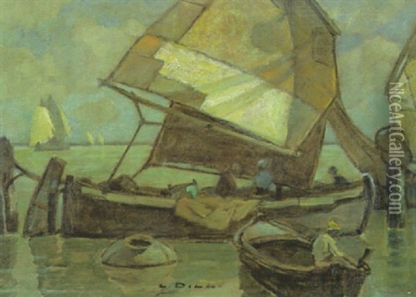 Abend In Der Lagune Von Chioggia Oil Painting - Ludwig Dill