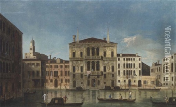 The Grand Canal, Venice With The Palazzo Balbi Oil Painting -  Master of the Langmatt Foundation Views