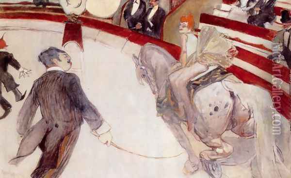 At the Cirque Fernando: The Ringmaster Oil Painting - Henri De Toulouse-Lautrec