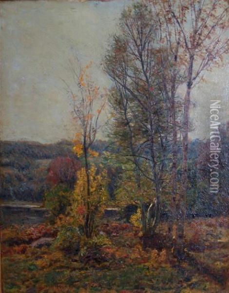 Through The Birches Oil Painting - Edward Parker Hayden