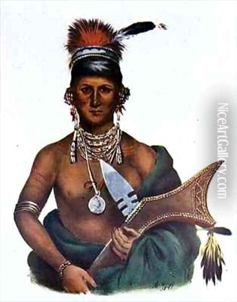 Appanoose a Sauk Chief Oil Painting - George Cooke