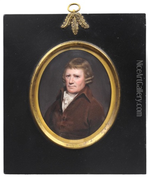 Portrait Miniature Of Samuel Whitbread The Elder Oil Painting - Henry Bone