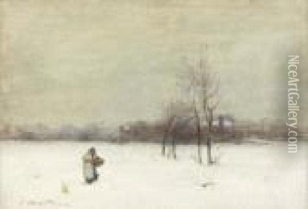 Through The Snow Oil Painting - Edward Arthur Walton