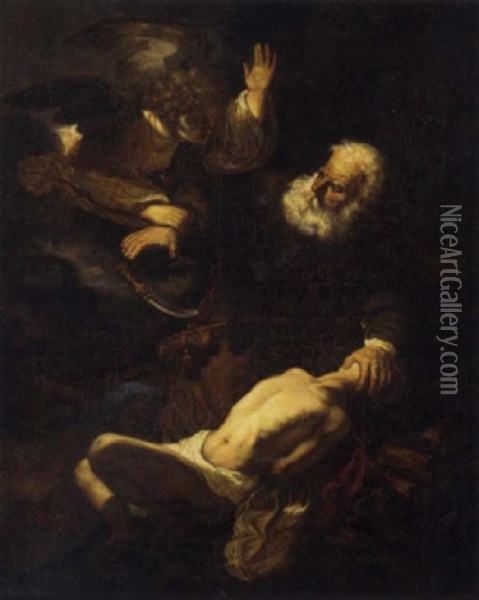 The Sacrifice Of Isaac Oil Painting -  Rembrandt van Rijn