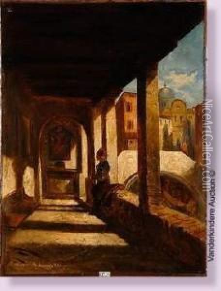 Gallerie Animee A Venise Oil Painting - Jean Baptiste van Moer