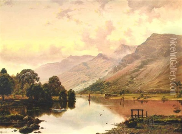 Glenfalloch From The Head Of Loch Lomond, Scotland Oil Painting - Haughton Forrest
