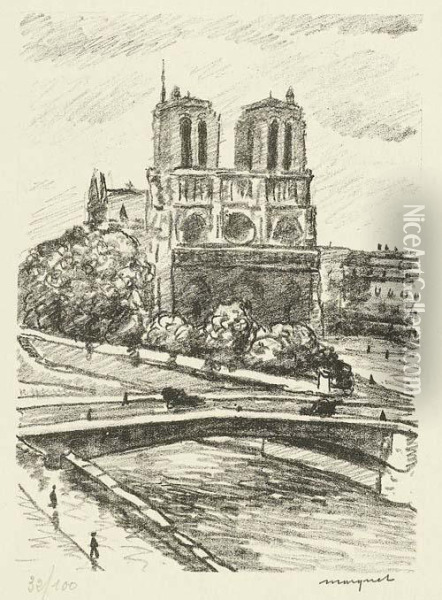 Notre Dame De Paris Oil Painting - Albert Marquet