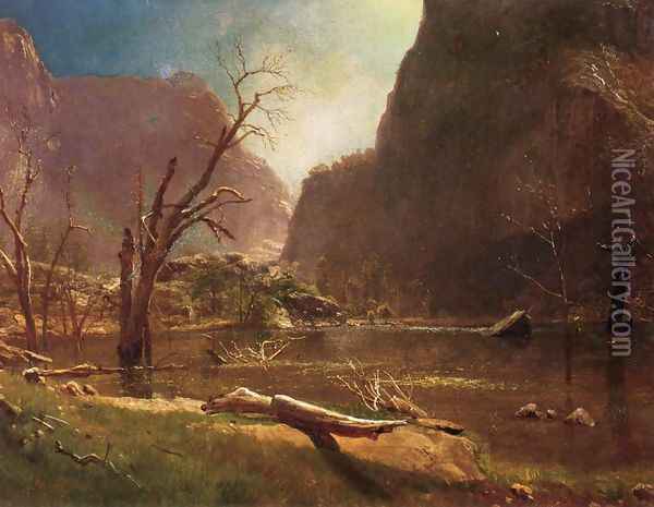 Hatch Hatchy Valley California Oil Painting - Albert Bierstadt