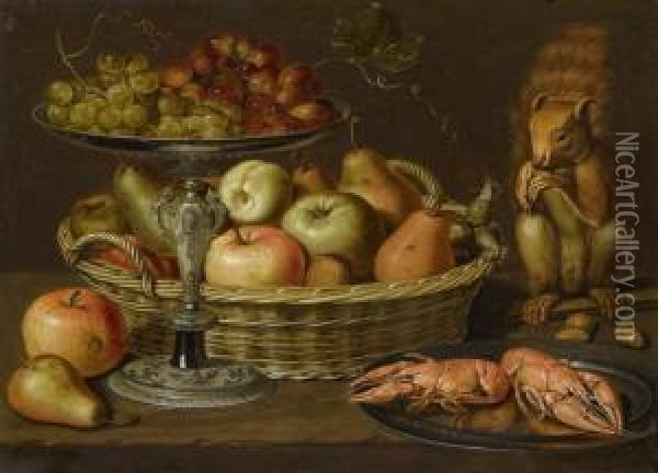 Still Life With Oil Painting - Clara Peeters