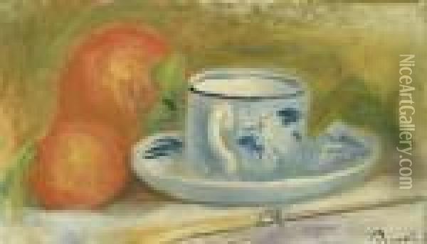 Tasse Et Oranges Oil Painting - Pierre Auguste Renoir