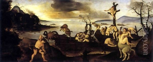 The Return from the Hunt ca 1505 Oil Painting - Piero Di Cosimo