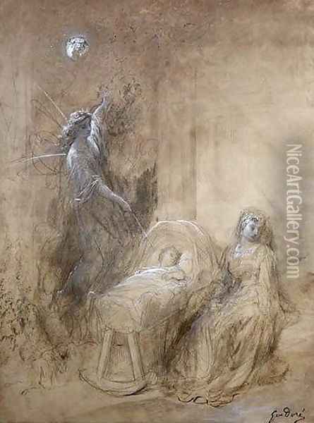 Queen Mab Oil Painting - Gustave Dore