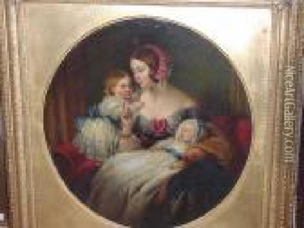 Queen Victoria And Her Children Oil Painting - Landseer, Sir Edwin