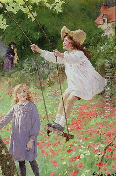 The Swing Oil Painting - Percy Tarrant