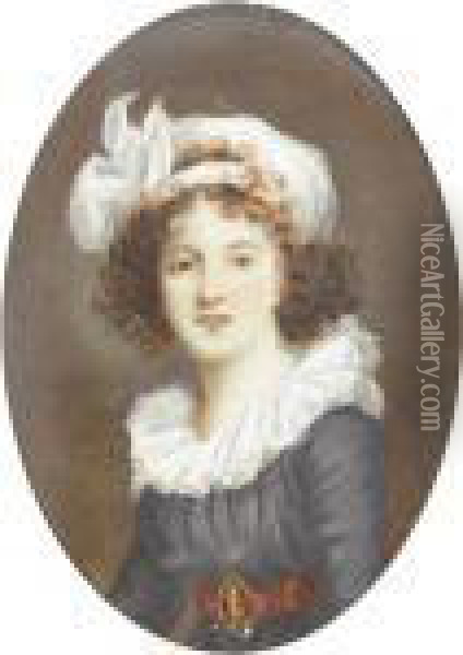 Portrait De Mme Vigee-lebrun Oil Painting - Elisabeth Vigee-Lebrun