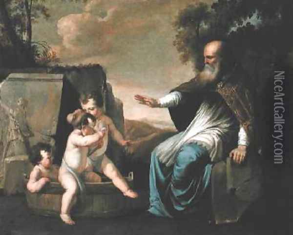 St Nicholas Resurrecting Three Children Oil Painting - Marguerite de La Hyre