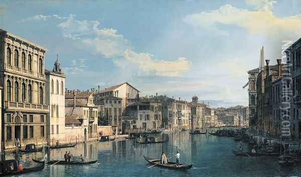 Venice, The Grand Canal from Palazzo Flangini to the Church of San Marcuola Oil Painting - (Giovanni Antonio Canal) Canaletto