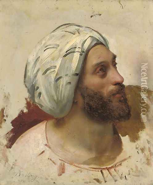 Portrait of an Arab Oil Painting - Michel-Martin Drolling