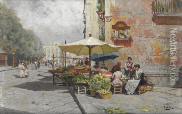 Sul Vomero, Napoli Oil Painting - Attilio Pratella