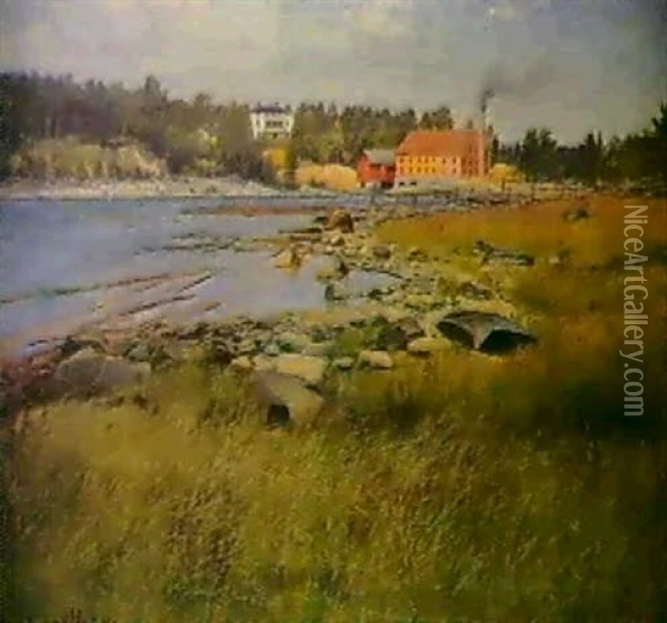 Lottefors Bruk Oil Painting - Otto Hesselbom