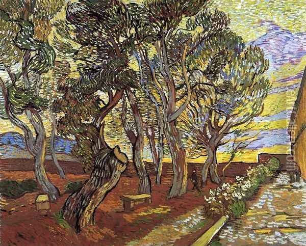 The Garden Of Saint Paul Hospital Oil Painting - Vincent Van Gogh