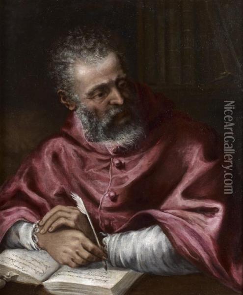 Portrait D'un Cardinal Oil Painting - Valentin Lefebvre